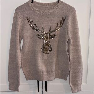 NEW! SHEIN Sequin Reindeer Sweater
